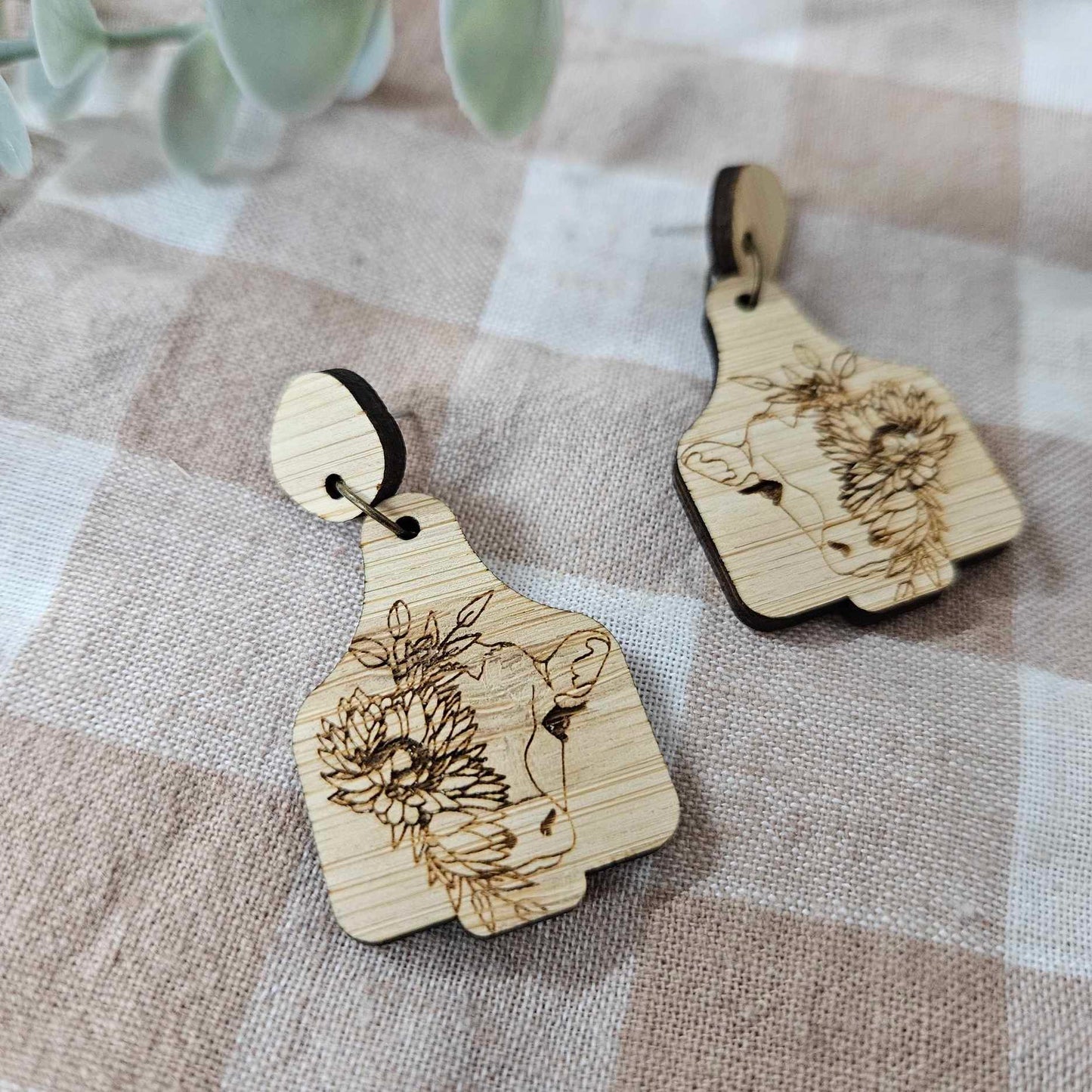 Cattle Tag Earrings | Bamboo Designs