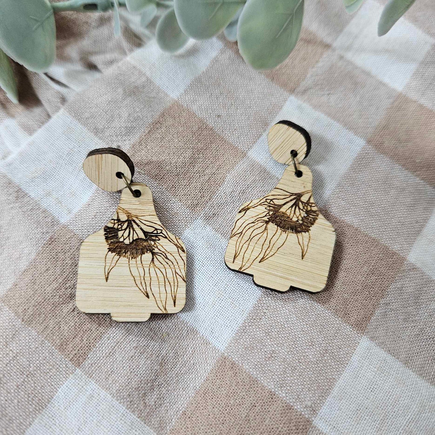 Cattle Tag Earrings | Bamboo Designs