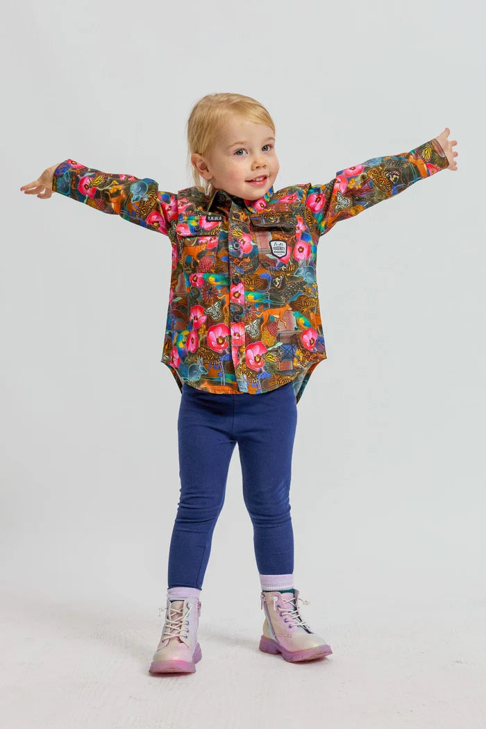 TradeMutt Kids Long Sleeve Workshirt | Goanna Getcha