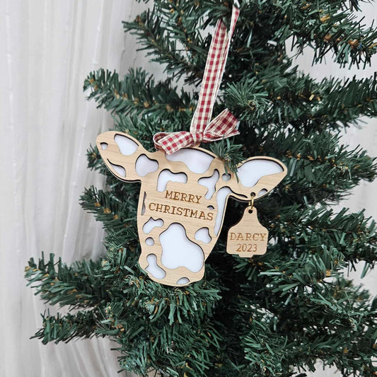 Moo Cow Ornament | PERSONALISED
