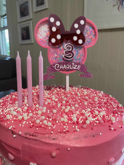 Mini Mouse Themed Cake Topper | Personalised