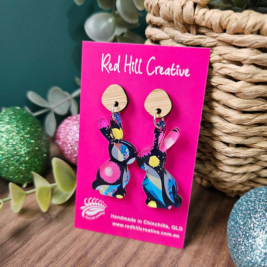 Printed Bunny | Easter Earrings | Choose your print