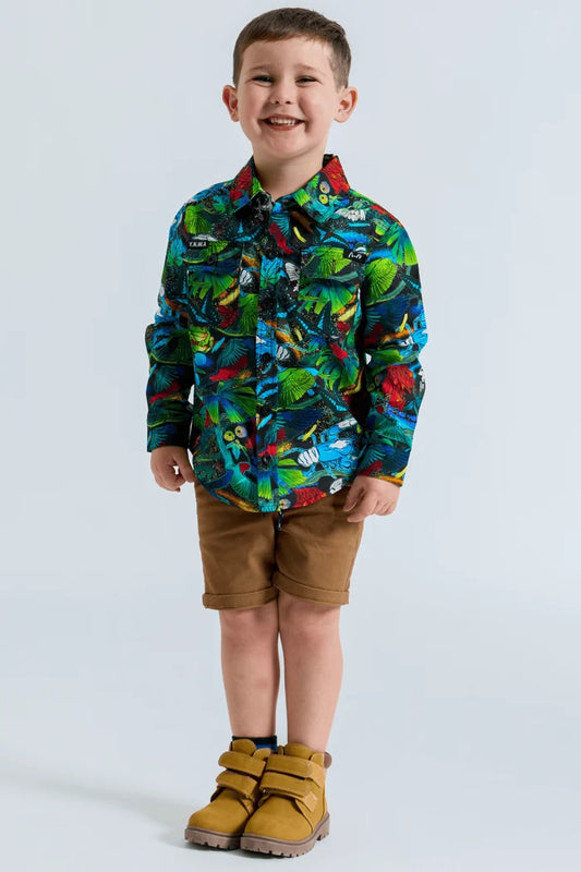 TradeMutt Kids Long Sleeve Workshirt | The Big Greasy