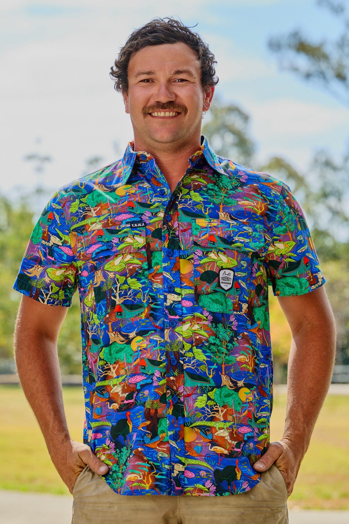 TradeMutt Men's Short Sleeve Workshirt | Water You Looking At