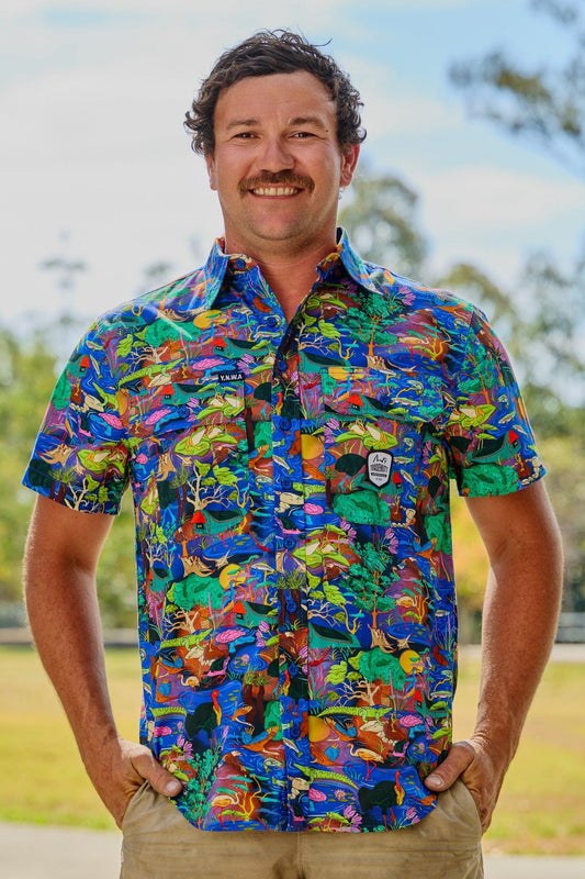 TradeMutt Men's Short Sleeve Workshirt | Water You Looking At