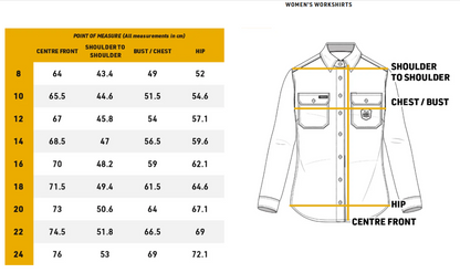 TradeMutt Women's Full Button Long Sleeve Workshirt |Splatisfaction