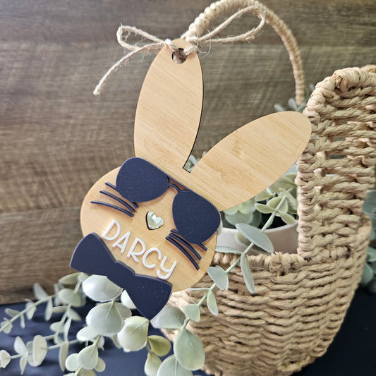 Personalised Easter Name Tags | Cool Bunny