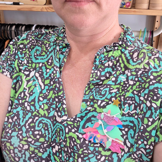 Christmas Tree | Kitschmas Acrylic Christmas Brooch | Limited Edition | Red Hill Creative