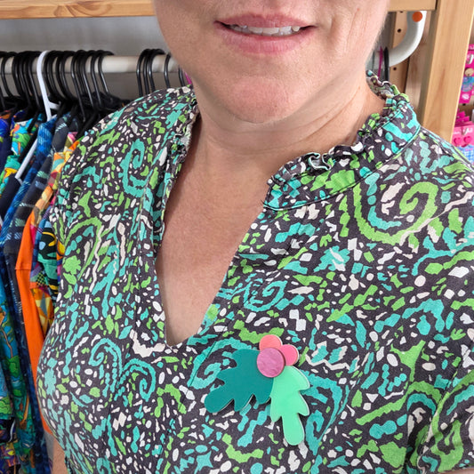 Holly | Kitschmas Acrylic Christmas Brooch | Limited Edition | Red Hill Creative