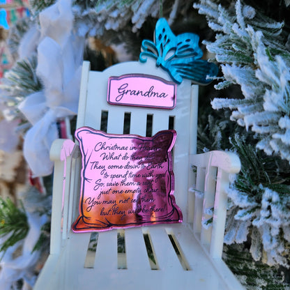 🦋 Memorial Chair Ornament – Butterfly Edition (Personalised)