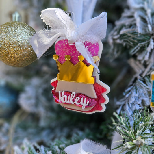 💗 Kitschmas Nutcracker Head Ornament – Queen Edition (Personalised)