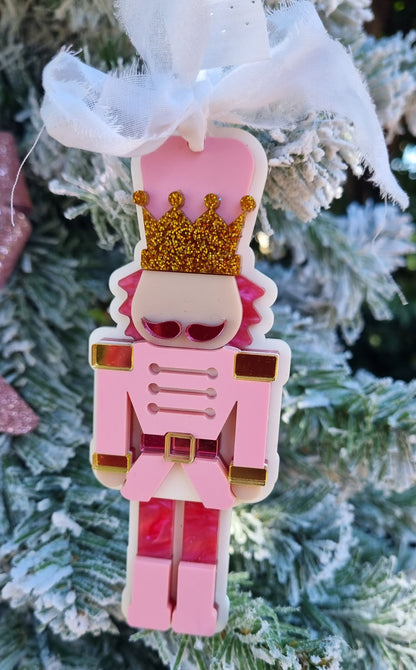 💗 Kitschmas Nutcracker Ornament – Pink