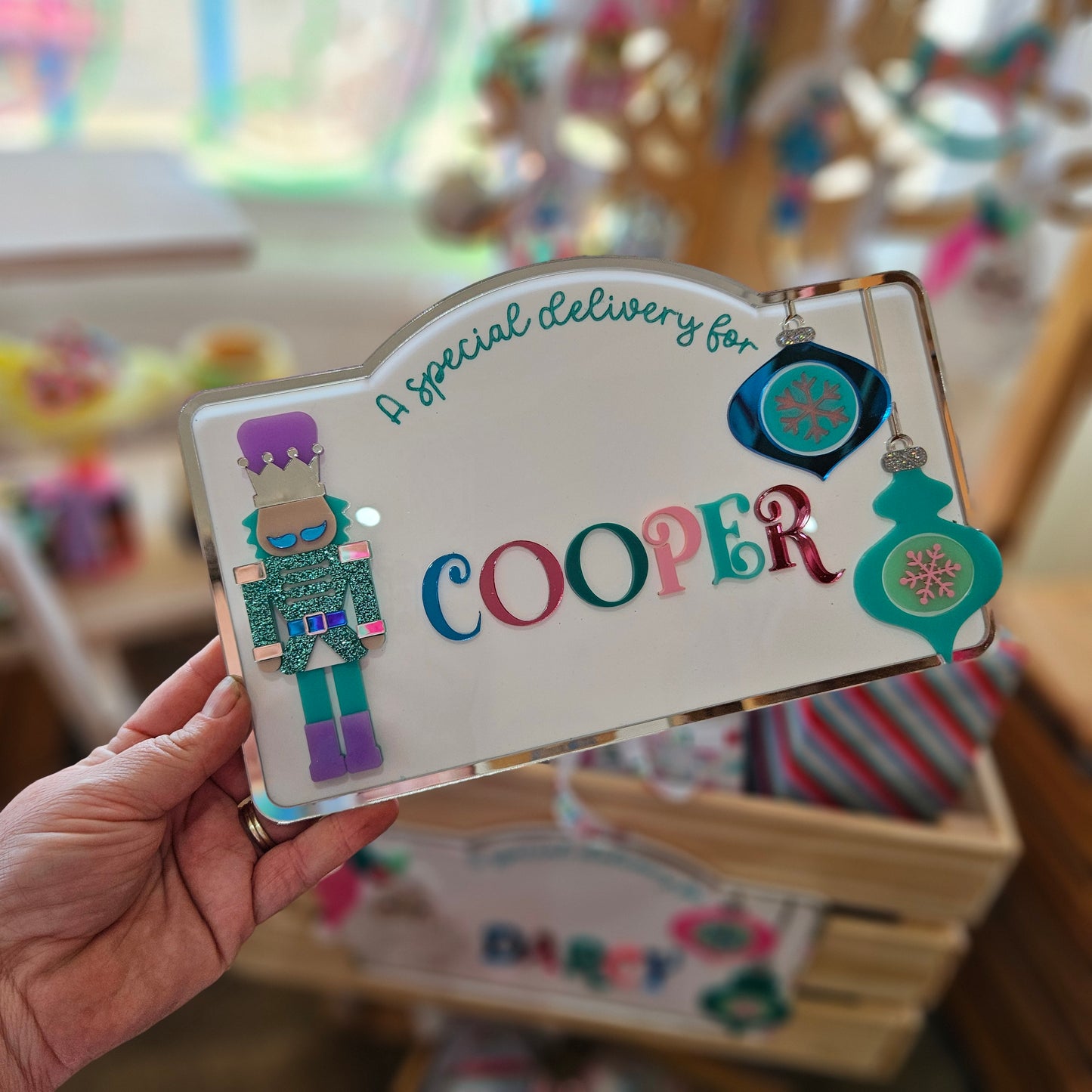 💙 Kitschmas Special Delivery Plaque – Nutcracker Design (Personalised)