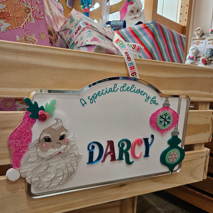 🎅 Kitschmas Special Delivery Plaque – Santa Design (Personalised)
