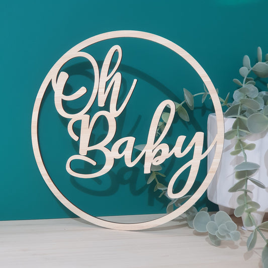 'Oh Baby' Bamboo Hoop