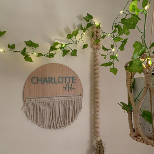 DIY Macramé Personalised Name Sign