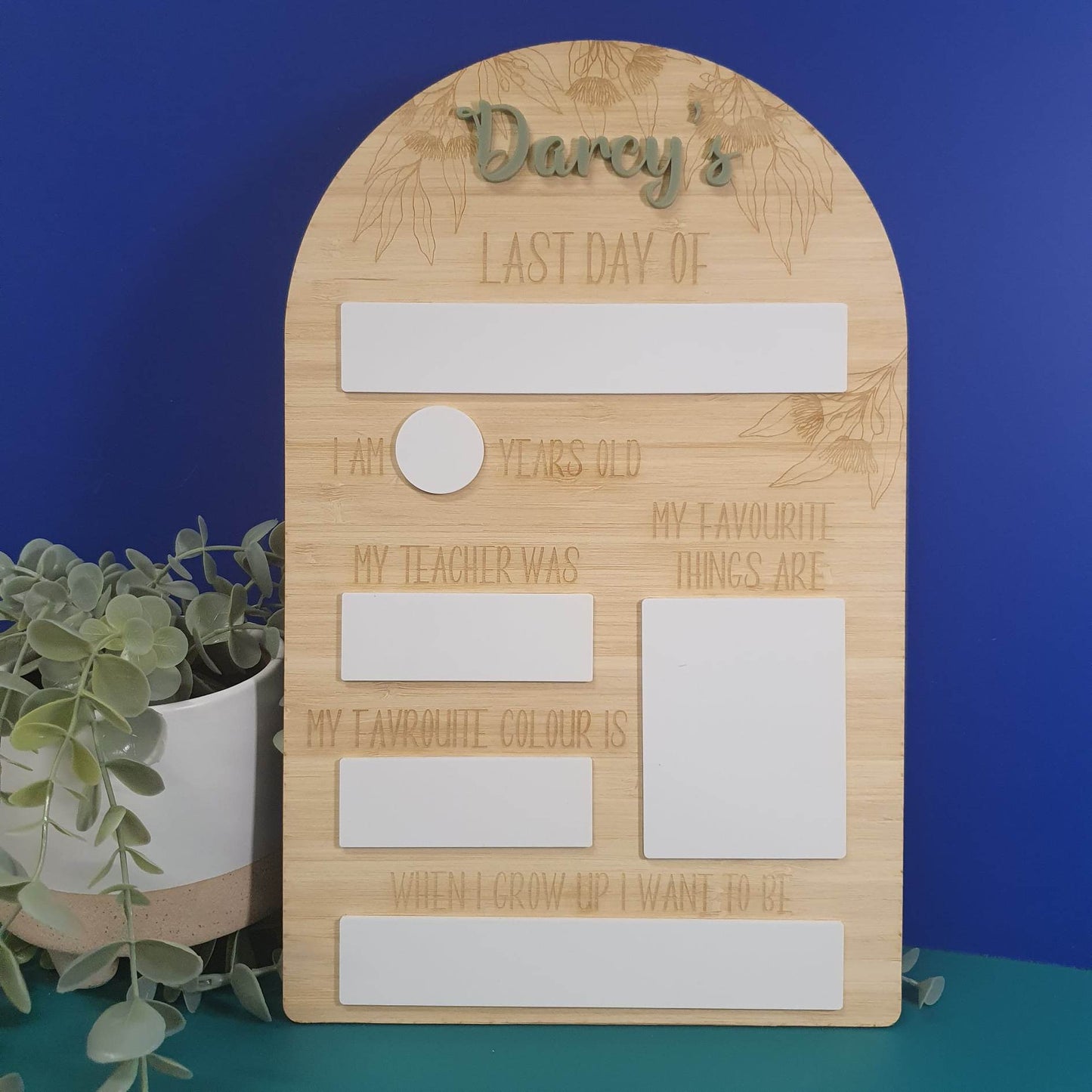 Reusable First & Last Day Milestone Memory Boards PERSONALISED