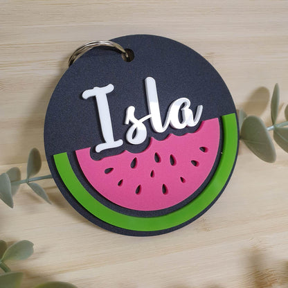 Watermelon Acrylic Bag Tag | Personalised