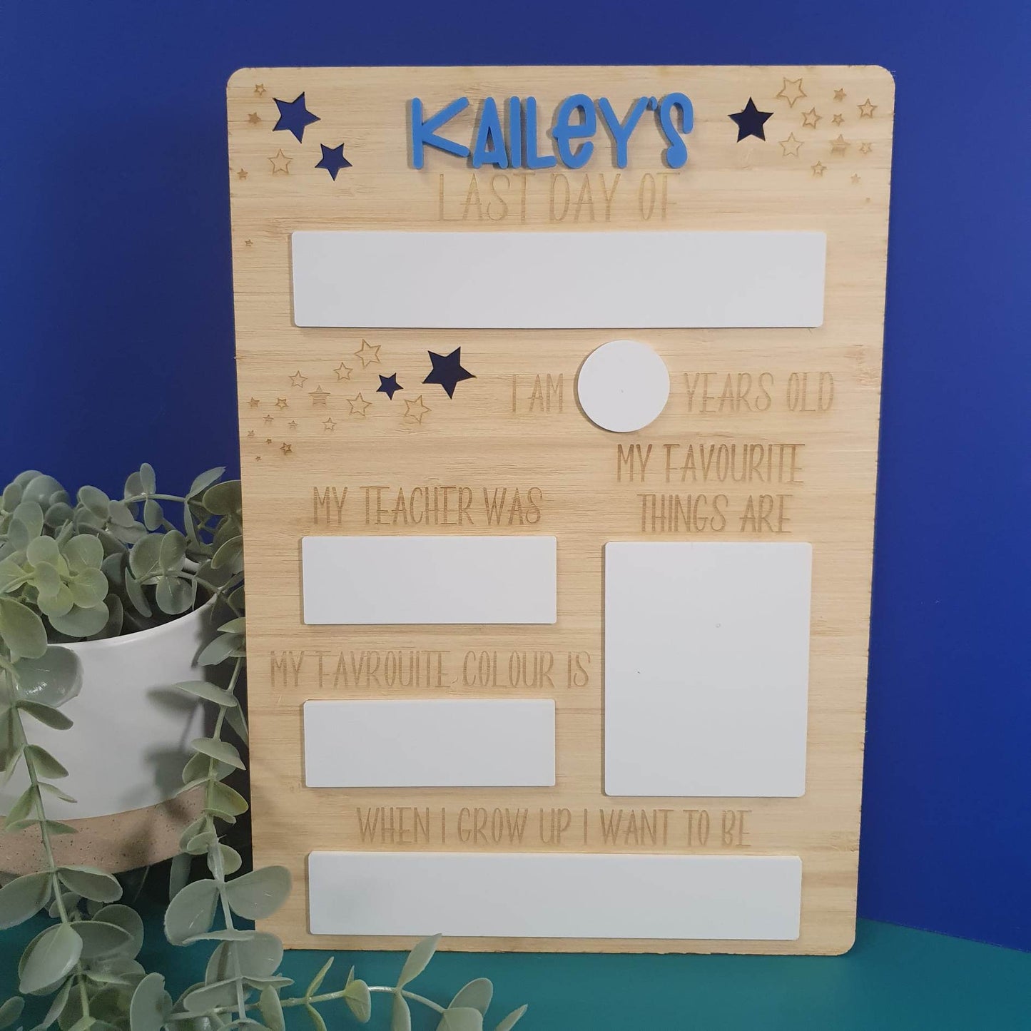 Reusable First & Last Day Milestone Memory Boards PERSONALISED