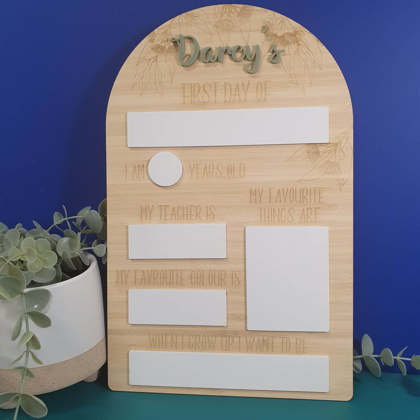 Reusable First & Last Day Milestone Memory Boards PERSONALISED