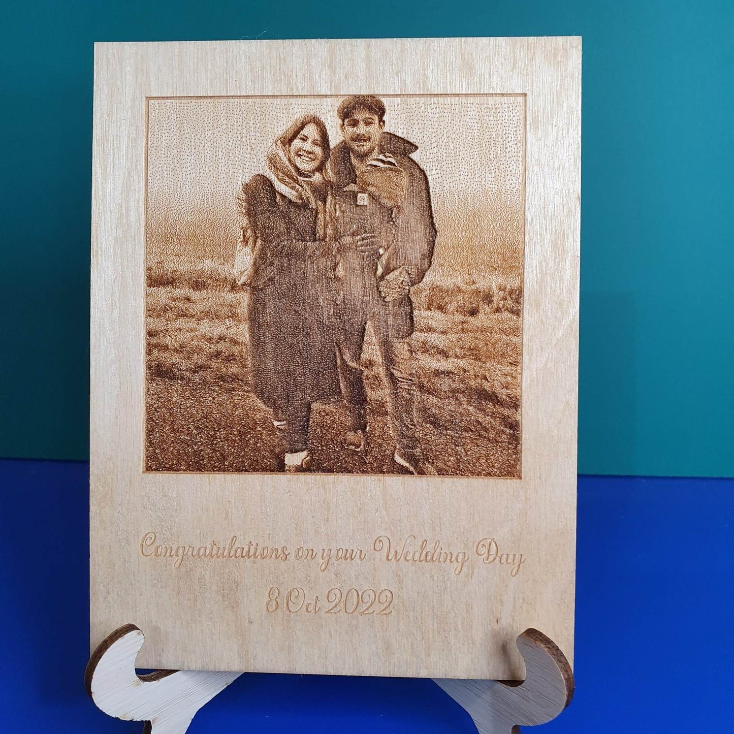 Timber Engraved Photo | Magnet or Stand