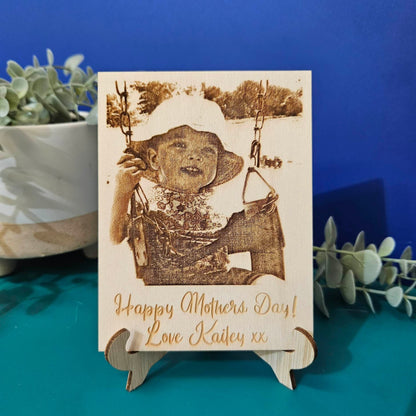 Timber Engraved Photo | Magnet or Stand