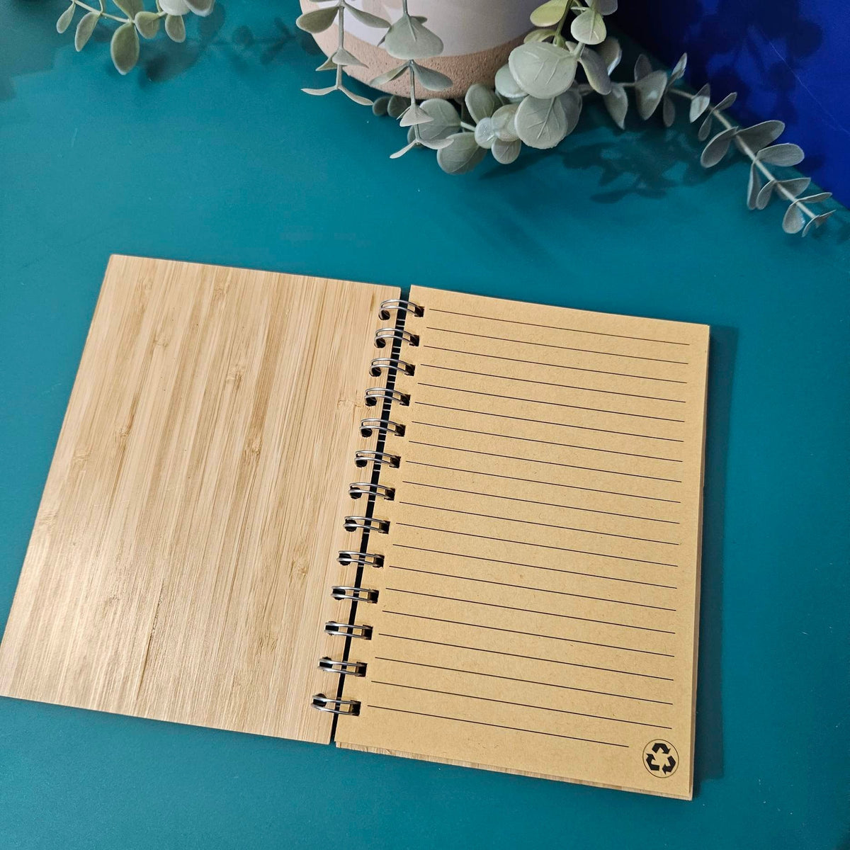 Notebook Design Bamboo Ditzy Floral Engraved Bamboo Notebook | PERSONALISED – Red Hill Creative