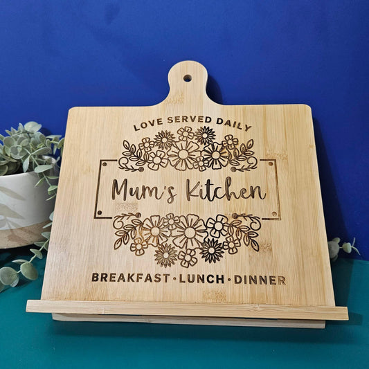 Engraved Chefs Easel - Recipe Book or Tablet Holder | Personalised