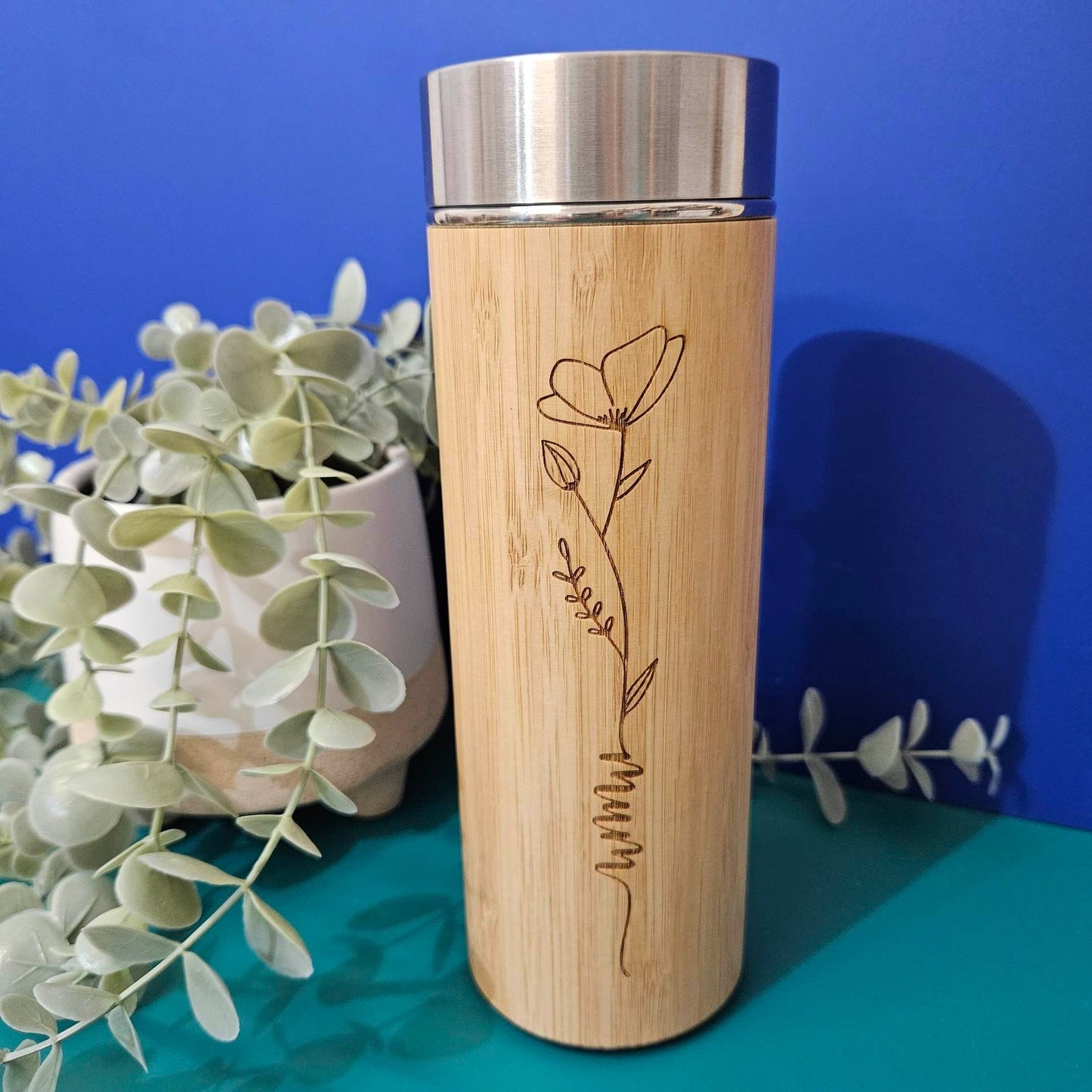 Engraved Bamboo Thermos | Select Design
