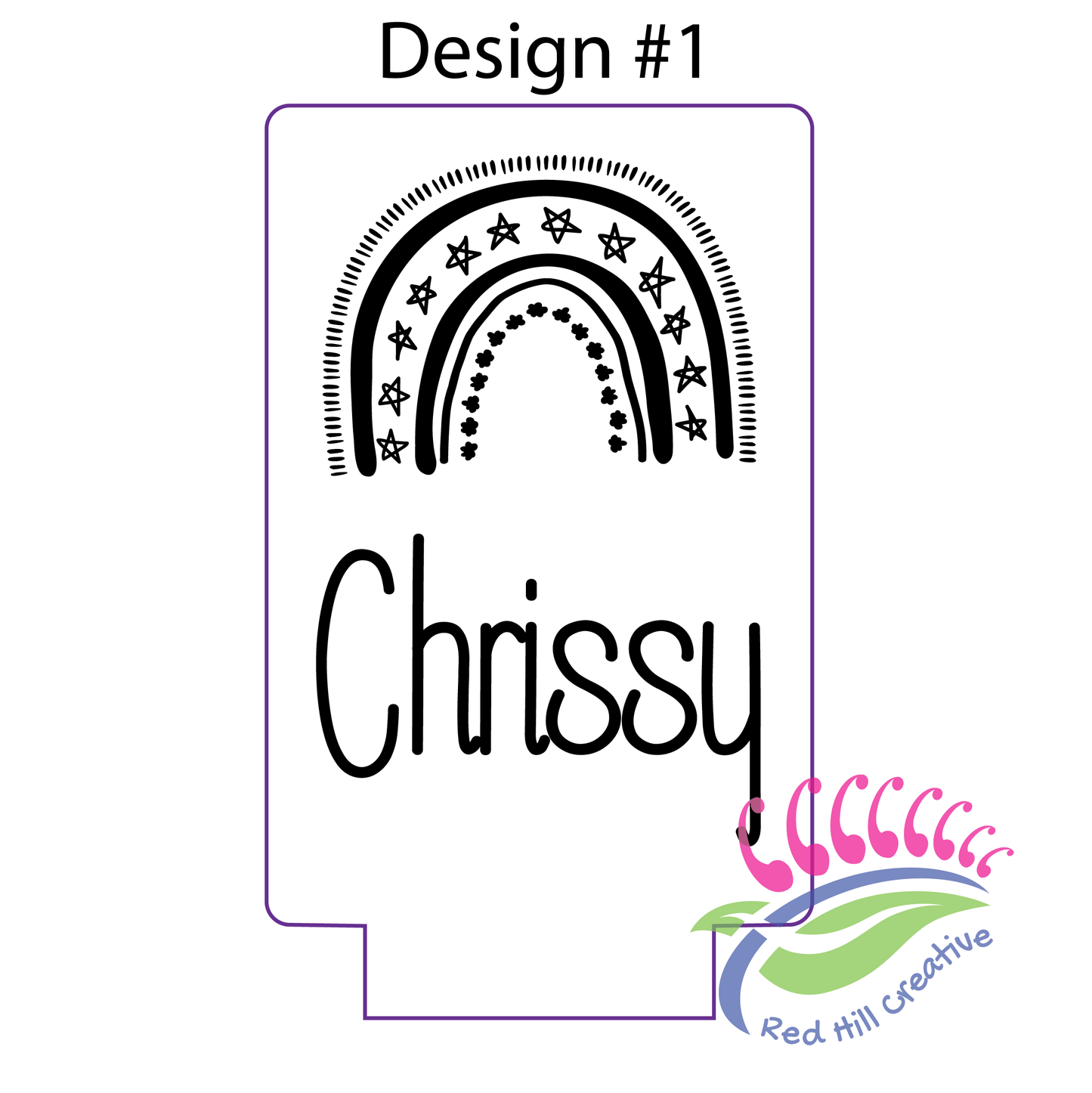 Personalised LED Name Sign - Boho Rainbows