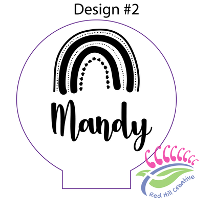 Personalised LED Name Sign - Boho Rainbows
